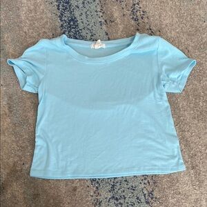 Tilly's Blue Tank Top Modern Cropped Design